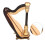 Mini-Harfe Modell Musikinstrument Replik Home 15