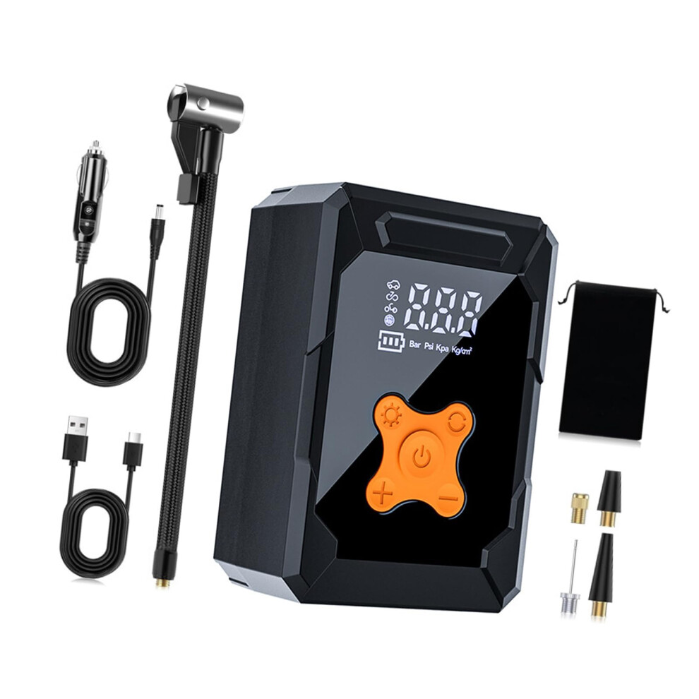 Digital Tire Inflator Portable Car Air Compressor For Motorcycle And Car Ball Air Pumps With Flashlight 9084446534771