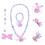 conjunto 6 peças: pulseiras, colares e infantil decorativos 4