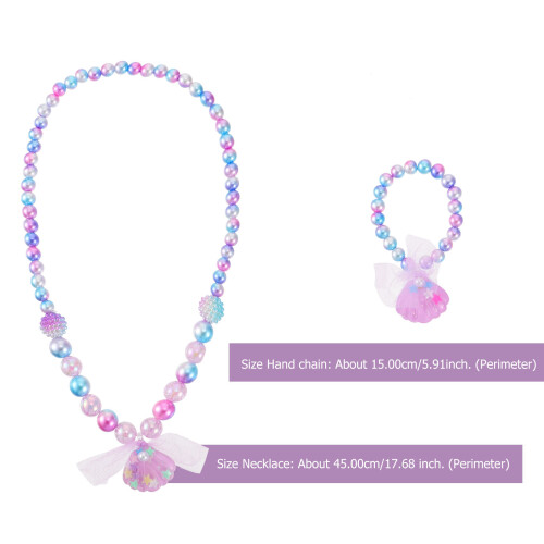 conjunto 6 peças: pulseiras, colares e infantil decorativos 1