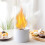 Tabletop Fire Bowl Pot Fireplace Biothanol White 2