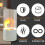 Tabletop Fire Bowl Pot Fireplace Biothanol White 5