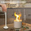 Tabletop Fire Bowl Pot Fireplace Biothanol White 6
