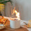 Tabletop Fire Bowl Pot Fireplace Biothanol White 3