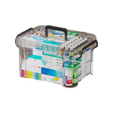 Multilayer Clear Medicines Storage Box-small Transparent color