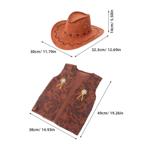 conjunto de acessórios de de caubói com chapéu ocidental 1