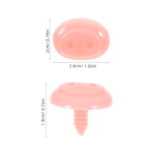20 unidades oval de plástico com arruelas, rosa 1