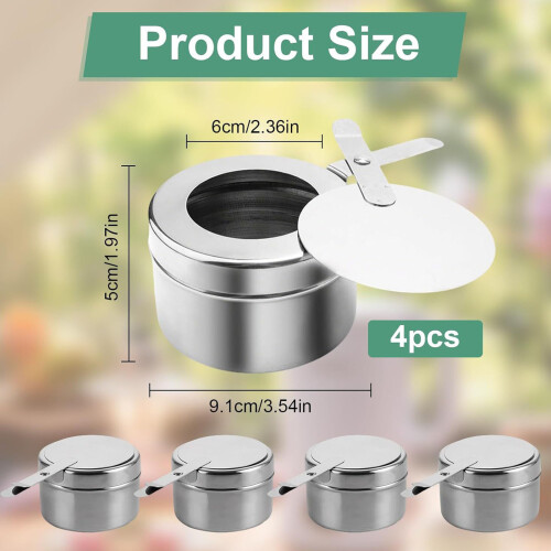 4Pcs Rustproof Gel Gel Container with Lid Portable Stainless 2