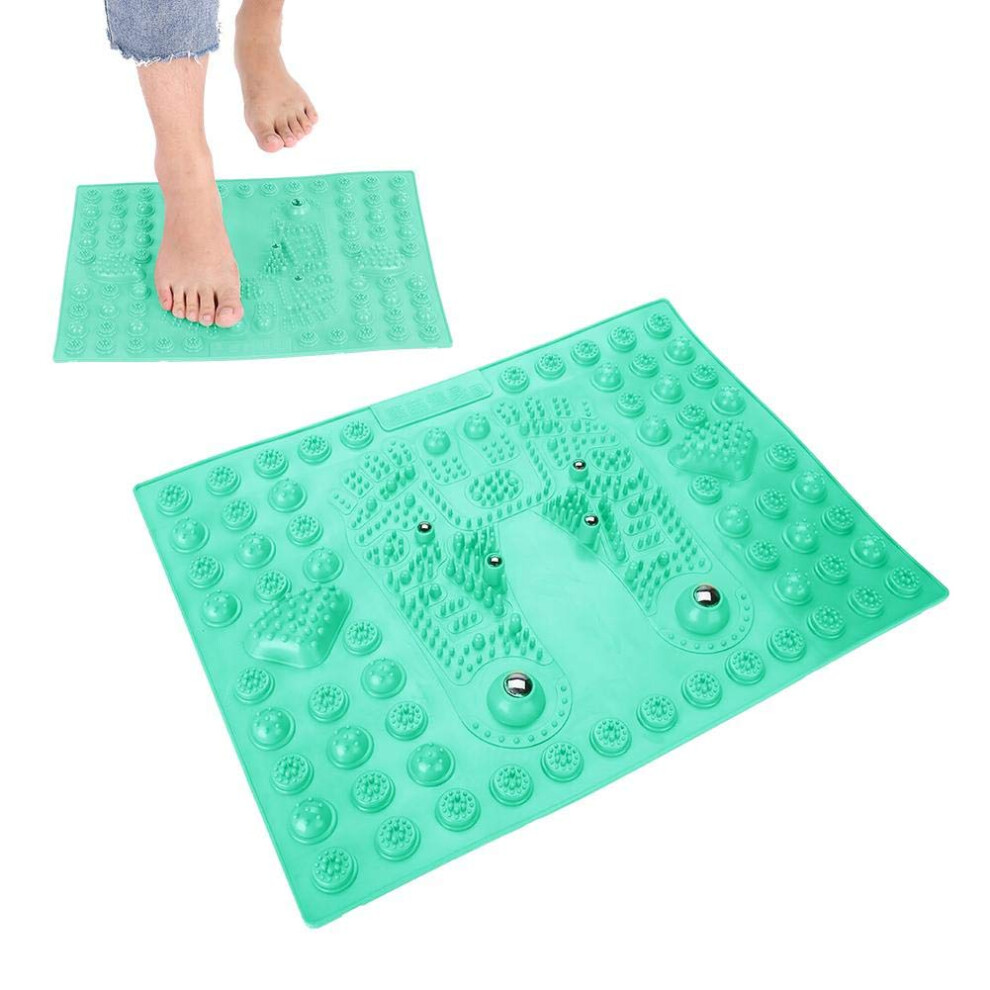 Feet Massage Pad Magnetic Therapy Acupressure Shiatsu Reflexology Mat For Foot And Leg Pain Relief Green