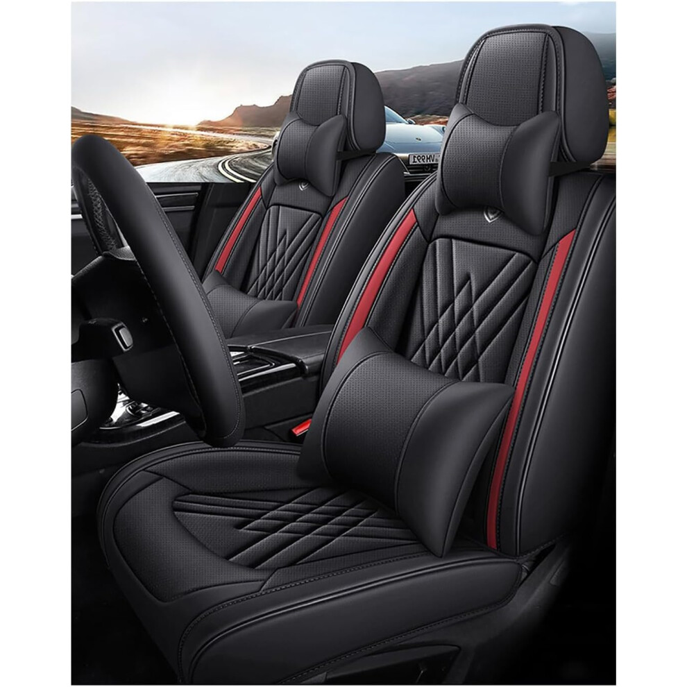 Car Seat Covers Waterproof Leather For Jeep Wrangler Jl Rubicon Sahara Sport 5 Seater Luxury Black/Red 9016109550279