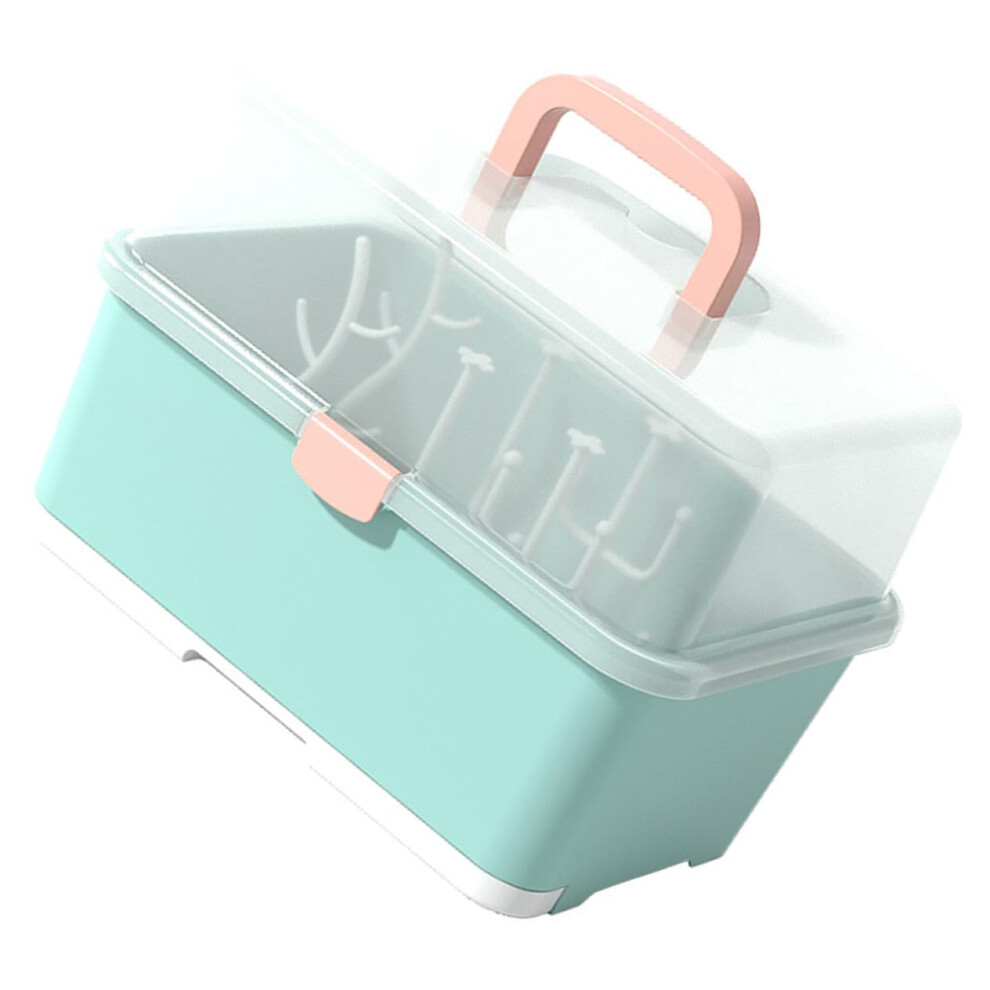 Bottle Drainer With Lid Portable Utensil Organizer For Milk Bottles And Dinnerware Nursery Safe And Reliable