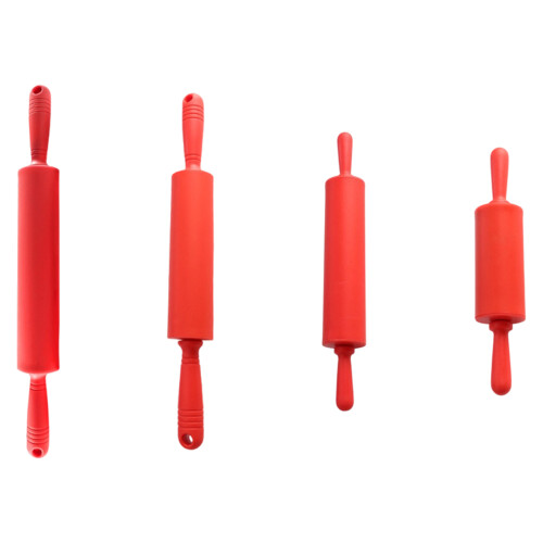 Plastic deegroller voor bakken Ergonomische deegroller-rood