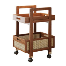 Rolling Utility Cart 30cm X 30cm X 57.2cm Mobile Trolley Wheels Bathroom And Bedroom Storage Organizer Sofa Side Cart