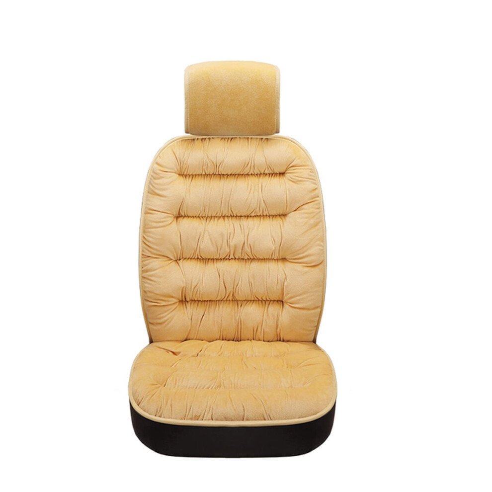 Car Seat Cushion Warm Plush For Winter And Autumn, Office Chair Or Auto Car Seat Cover Mat Beige 9016109551221