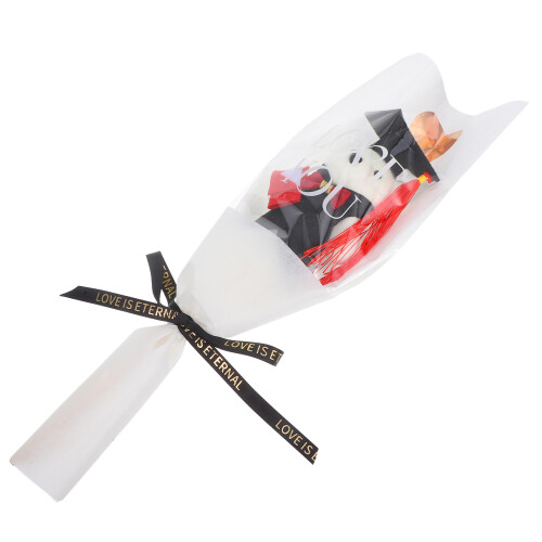 3Stk Abschluss Puppe Blumenstrauß Plüschbär Geschenk 1