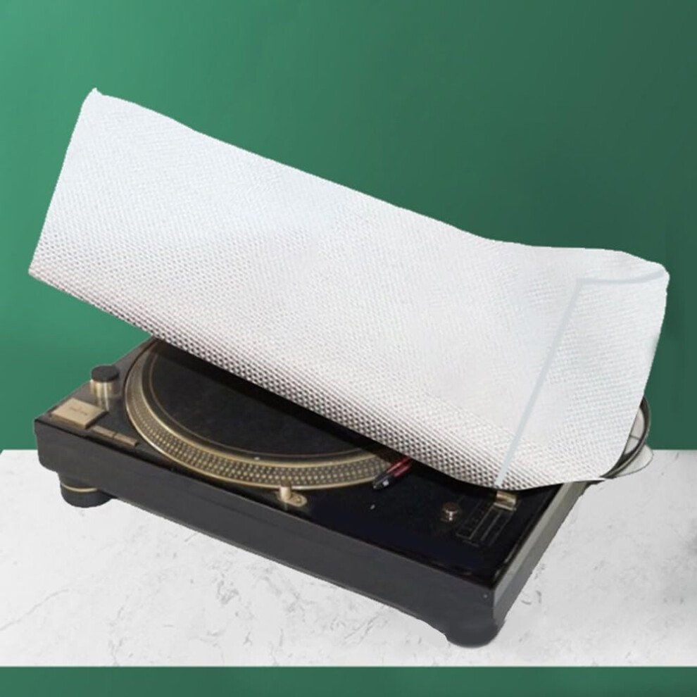 Record Player Turntable Cover Vintage Waterproof Dustproof Oxford Fabric For Turntables And Record Players Silver 9393856512713