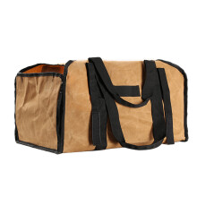 1 Stuks Houtopslagzak Canvas Handtas Houttassen Houtdrager (Kaki)