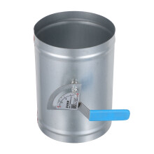 Stainless Steel Air Duct Damper Valve Manual Control Silver