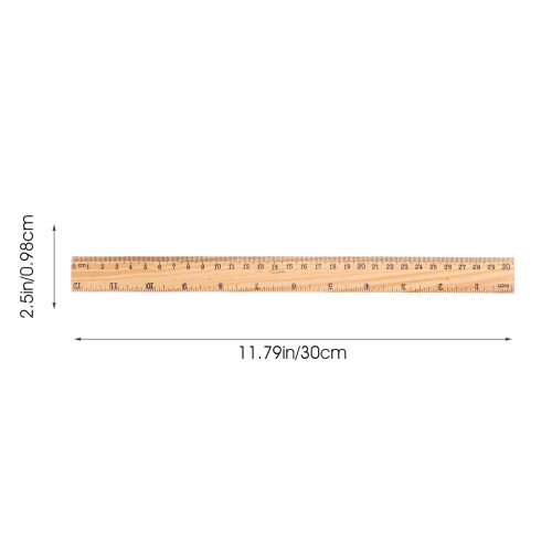 20Stk Holz Messlineale Präzise Schülerlineale Schulzubehör 1