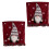 2 Stück Weihnachtsfestliche 3D-Zwerge-Rot 1