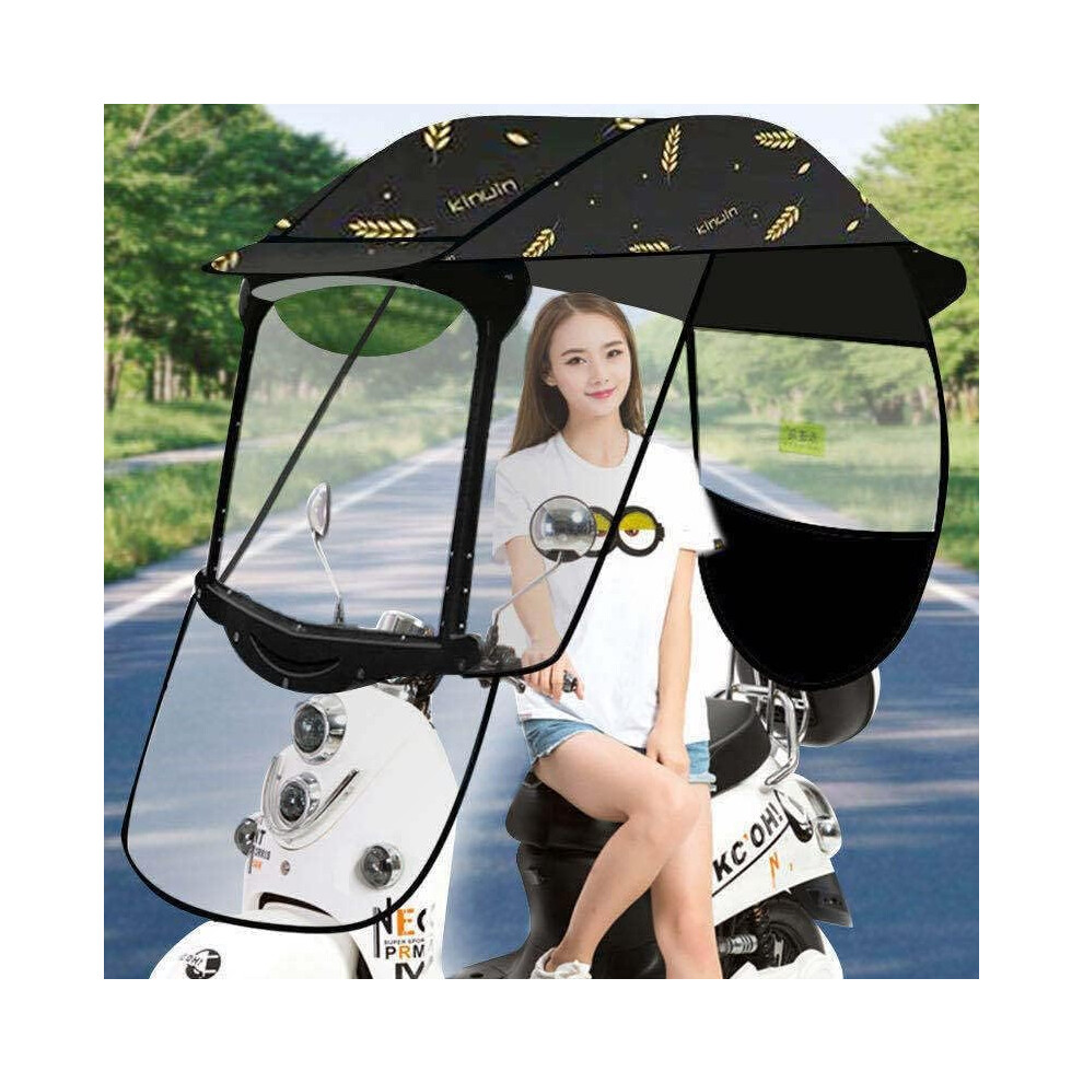 Universal Electric Motorcycle Sunshade Cover For Motor Scooter Umbrella Style Waterproof Rain Cover Black 9016109551863