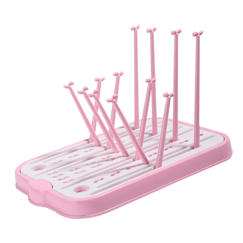 PP Bottle Drying Rack With Removable Water Tray Space Saver Multifunctional Bottle And Cup Dryer Stand