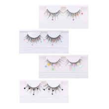 4 Paar Glitzer Kunstwimpern Flauschig Pailletten Für