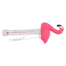 1 drijvende waterthermometer in dierenvorm, flamingo voor zwembad