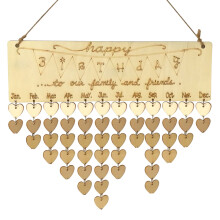 Buchstabe Hängende Holztafel Für Mit Herzförmigen Scheiben