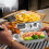 1 set mit untergitter snackteller haushalt 5