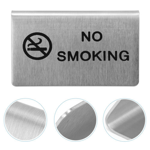 1Stück Rauchverbot Tischschild Für Zu Hause (Silber) 2