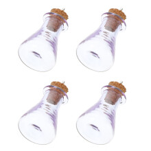 3Creatieve Paarse Mini Glazen Flessen Voor En Notities