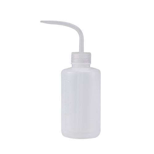 garrafa plástica 250 ml boca longa para armazenamento de