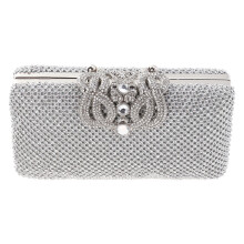 Damen Abendtasche Hochzeitsclutch Party Silber