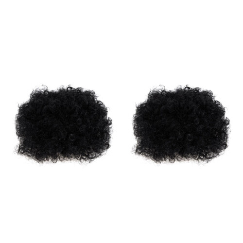 2Stk Afro Puff Perücke Lockiger Dutt Für 2