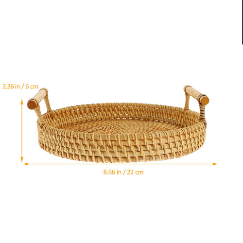 Geflochtener Rattankorb Essensservierer Mit 1