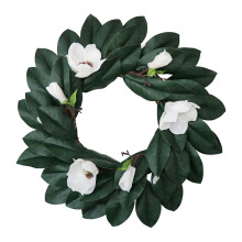 1St Künstlicher Magnolien-Kranz Festtags- Wanddekoration Grün