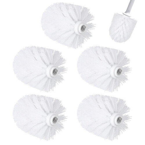 5 Unidades Cabeças De Escova Sanitária Redondas Plástico