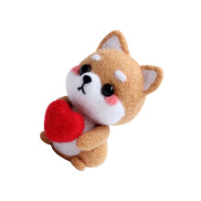plüsch hund sitzend diy nadelvlies set zubehör basteln geschenk