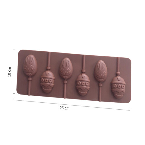 6 Vakjes Eieren Konijn Lolly Mallocatie Silicone 1