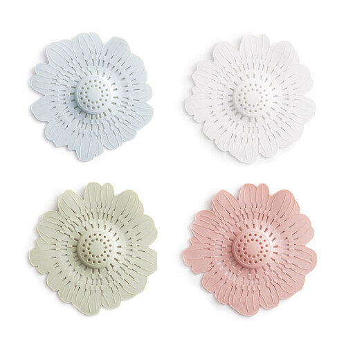 silikon ablauf filter blumenform für bad und pink