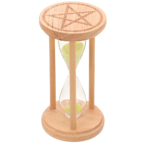 5Stk Holz Sanduhr Minuten Timer Sternmuster 1
