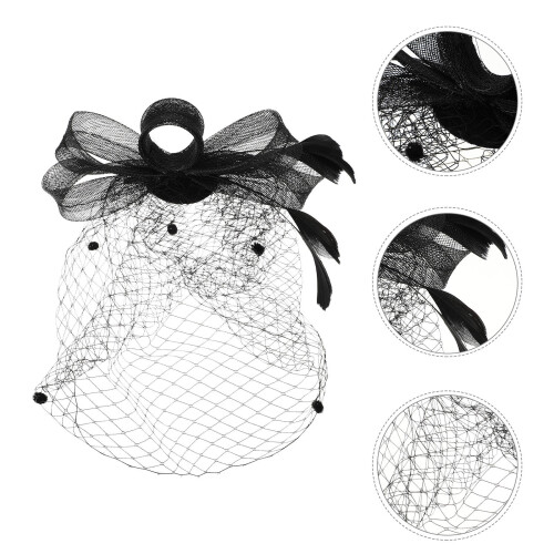 fascinator hut -schleier mesh spitze mit kopfband 2