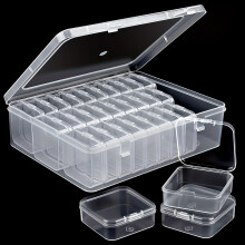 Bead Storage Box 30-Piece Set, Transparent Storage Boxes With Lids, Large Plastic Organizer Box For Jewellery And Screws