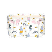 Foldable Bath Tub Thickened Portable Barrel For Adults And Children White Household Use