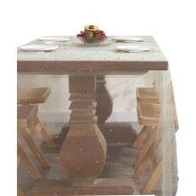 Housse de table transparente multicolore-140*220 cm vert clair