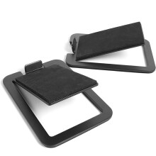 Desktop Speaker Stands 2 Pack, Universal 16 Degree Tilt Studio Monitor Brackets, Metal Storage Holders For Desk And Bookshelf