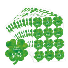 Étiquettes autocollantes décoratives trèfle à quatre feuilles,
