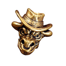 Retro veekop koperen charme decoratieve sieraden hanger-Messing