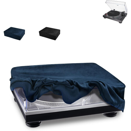 Turntable Dust Cover For Audio Technica AT-LP120XUSB Blue Stretch Protective Case 1